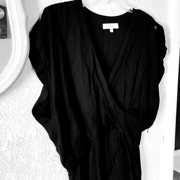 IRO PARIS Tralor Asymmetric Wrap Effect Crepe Mini Dress Size 8 Large - Picture 4 of 9